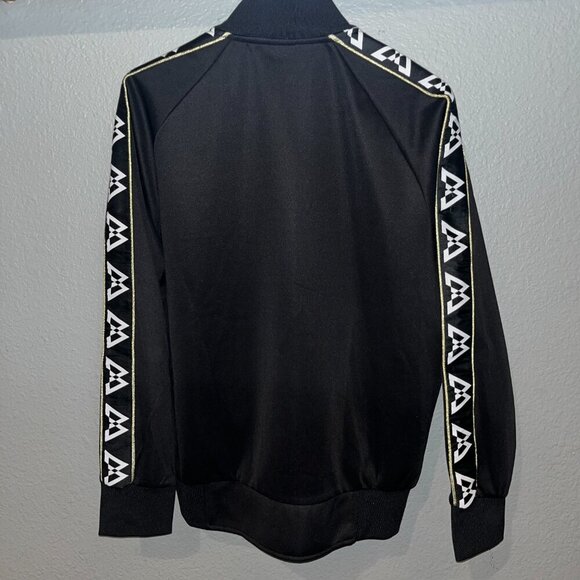 BEAST MODE Marshawn Lynch Men's Black Full Zip Track Jacket Logo Banner Sleeves - Picture 4 of 8